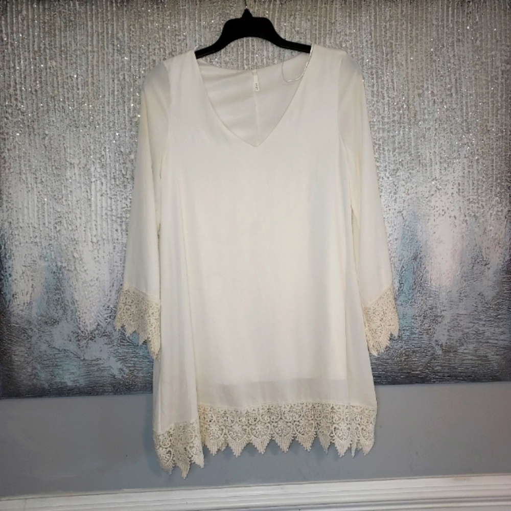 SAGE Flowy Cream Dress